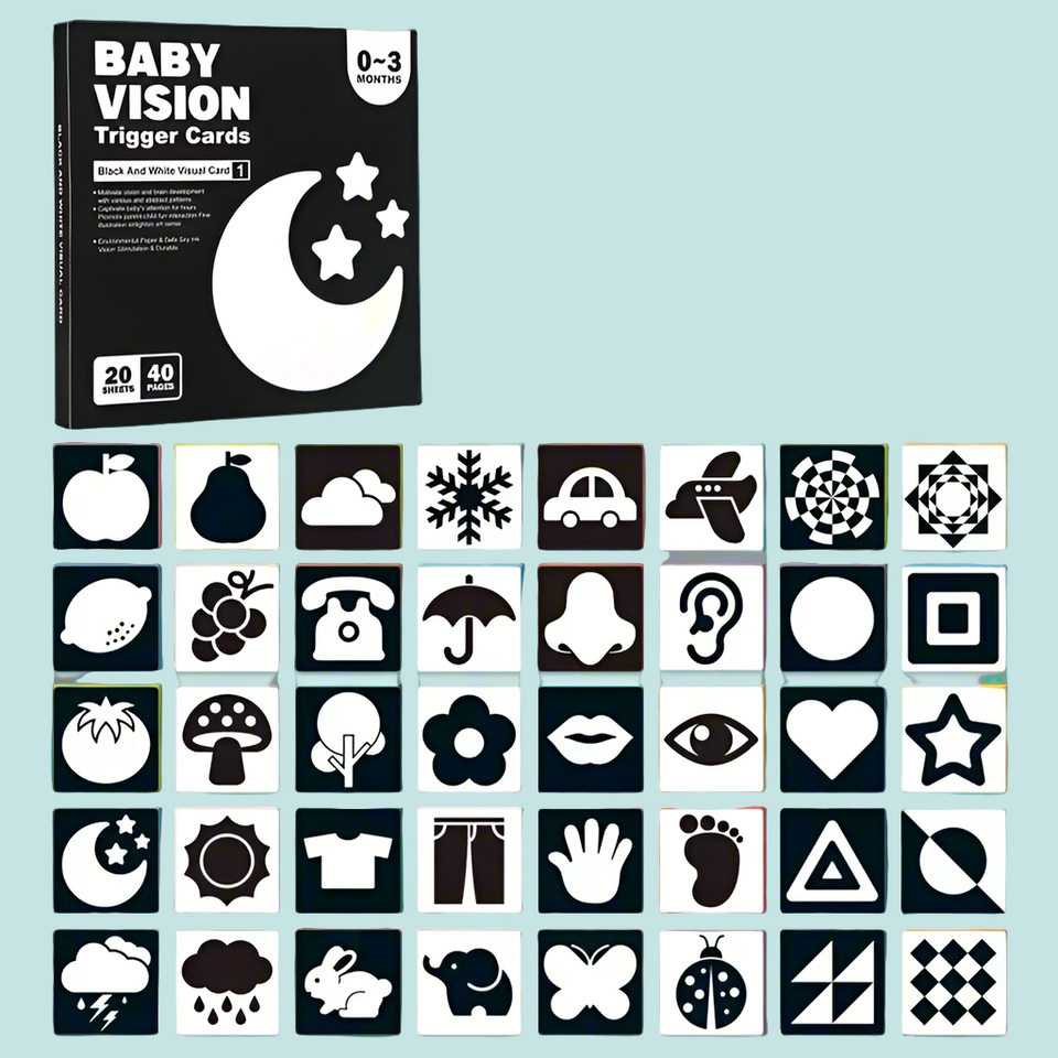 VisionBook – Educatief & Leerzaam – Baby Cognitie Kaartenboek