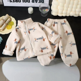 PlushBuds – Warm & Schattig – Pluche Kinder Set met Schattige Prints