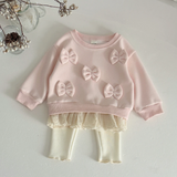 LittleAngel – Zacht & Stijlvol – Baby Set met Sweater en Elastische Broek
