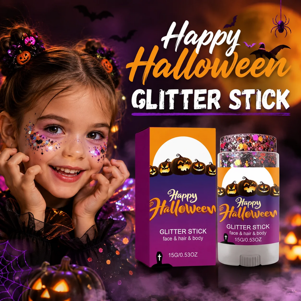 GlitterPop – Sprankelend & Feestelijk – Halloween Glitter Stick voor Gezicht, Haar en Lichaam