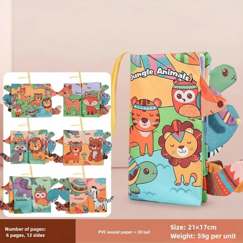 SoftTails – Kleurrijk & Sensorisch – Baby staartboekje