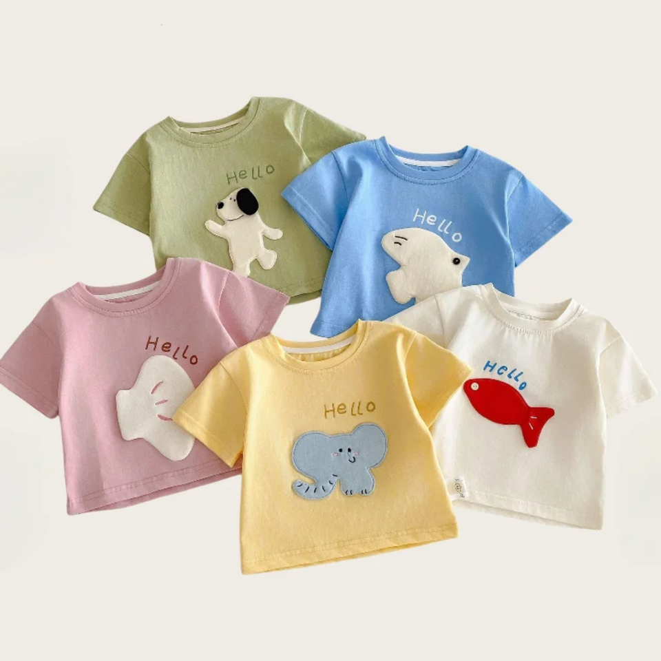 LittlePatch – Cartoon & Leuk  – Kinder T-shirt met Cartoon Patches
