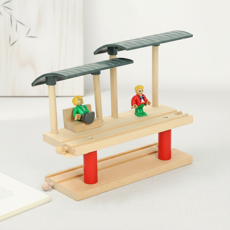 Woods – Stijlvol & Educatief – Houten Openbaar Vervoer Speelset