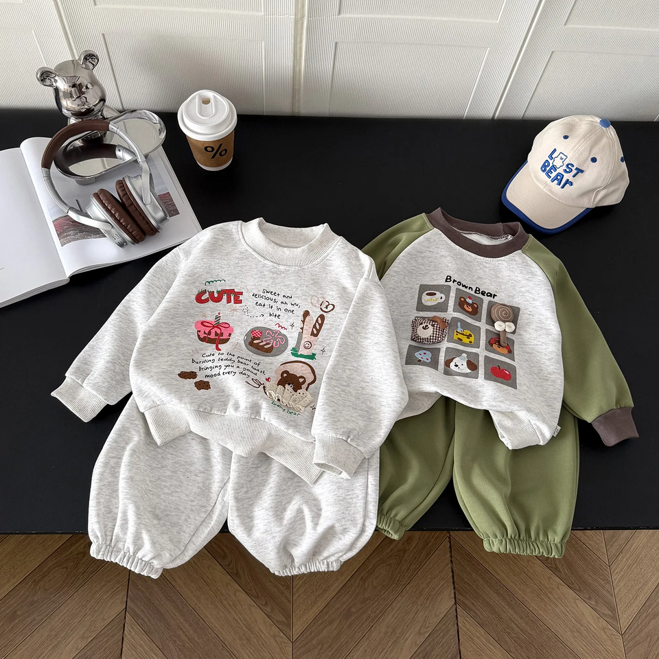MiniBuddy – Zacht & Praktisch – Kinder Sweater Set met Lange Mouwen