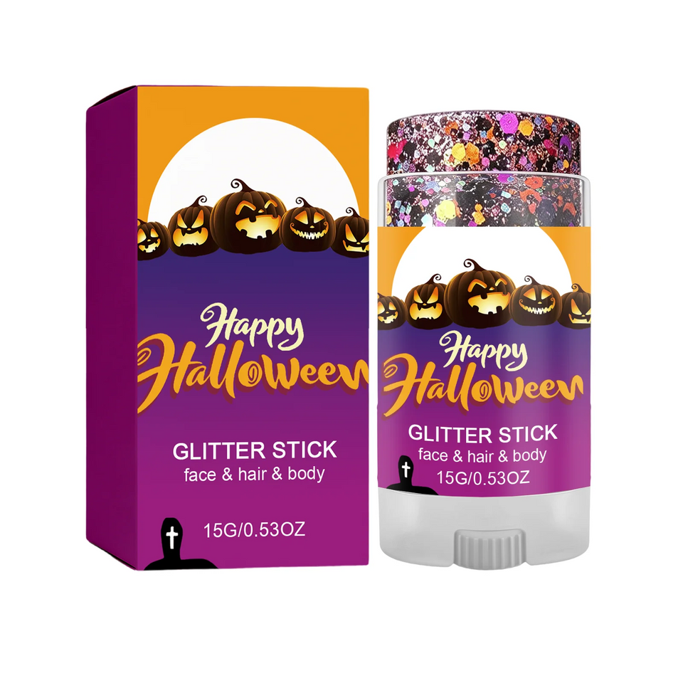 GlitterPop – Sprankelend & Feestelijk – Halloween Glitter Stick voor Gezicht, Haar en Lichaam