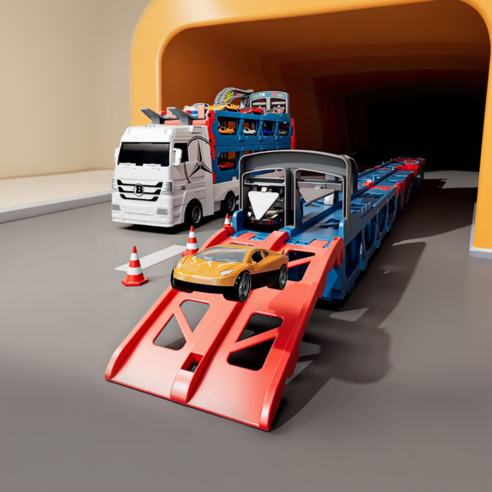 CarHauler – Speels & Avontuurlijk – Autotransporter Speelset met Raceauto’s