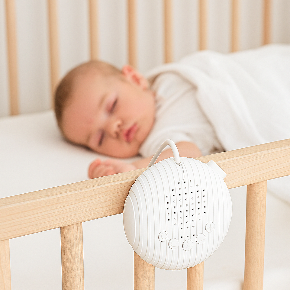 SleepEase – Rust & Reistijd – White Noise Geluidsmachine voor Baby's