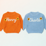 TinyStitch – Gepersonaliseerde Gebreide Naamtrui voor Kinderen