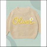 TinyStitch – Gepersonaliseerde Gebreide Naamtrui voor Kinderen