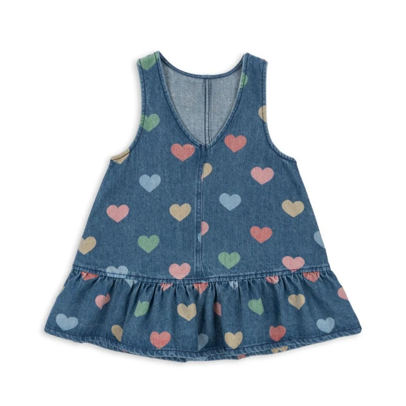 LittleBloom – Schattig & Speels – Denim Jurkje voor Meisjes met Vrolijke Prints