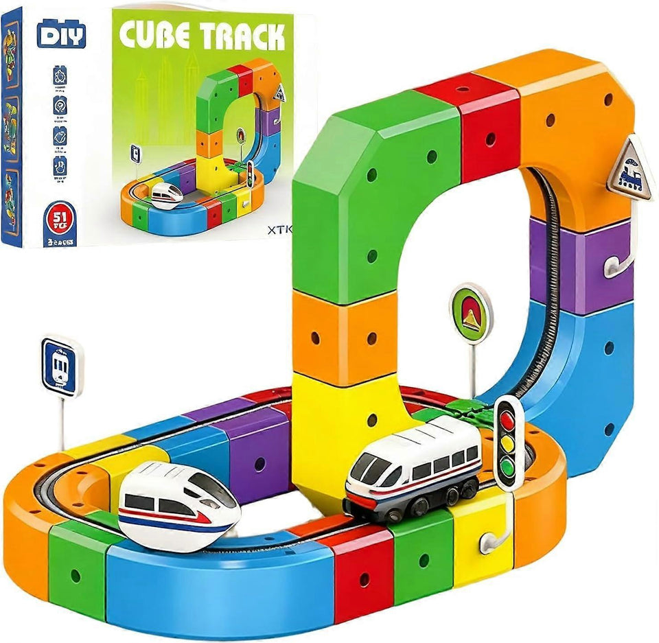 DIY Cube Track – Creatief & Actief – Creatieve DIY Treinbaan