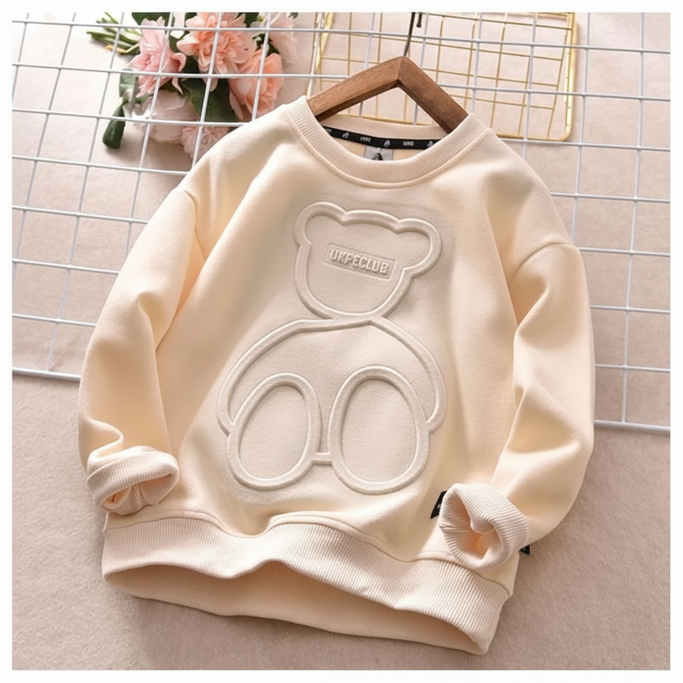 LittleCloud – Comfortabel & Knus – Sweater met 3D Berenmotief