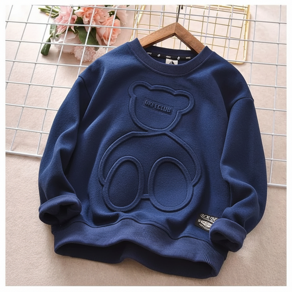 LittleCloud – Comfortabel & Knus – Sweater met 3D Berenmotief