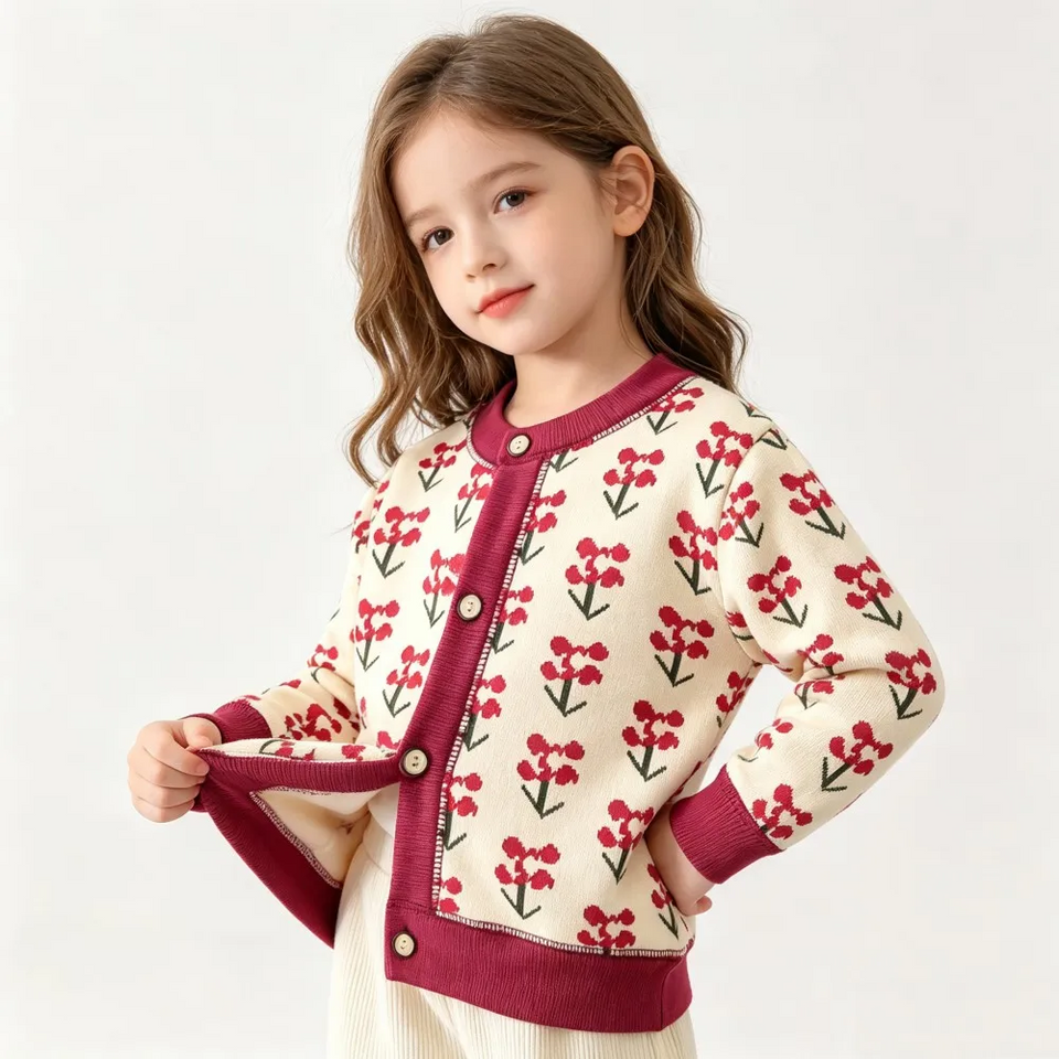 CozyCardi – Zacht & Warm – Gebreid Vestje met Leuke Prints
