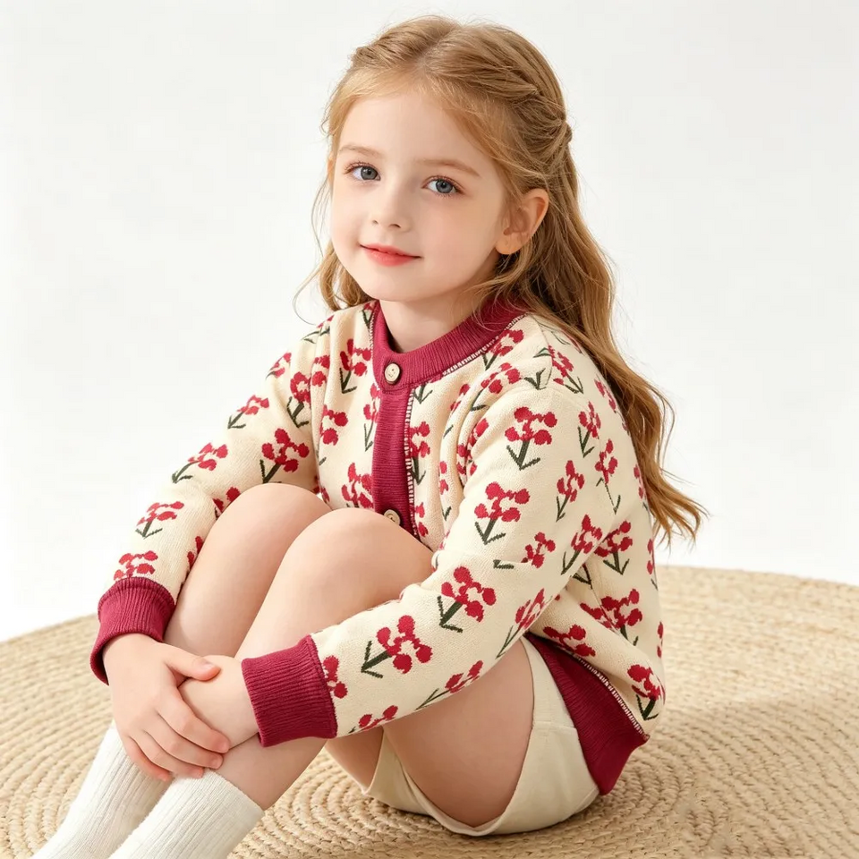 CozyCardi – Zacht & Warm – Gebreid Vestje met Leuke Prints