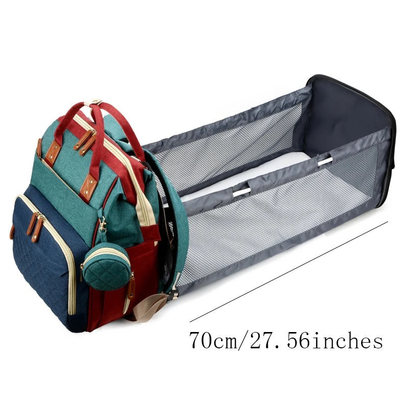 TravelNest – Altijd een Rustplek – 2-in-1 Luiertas met Babybed