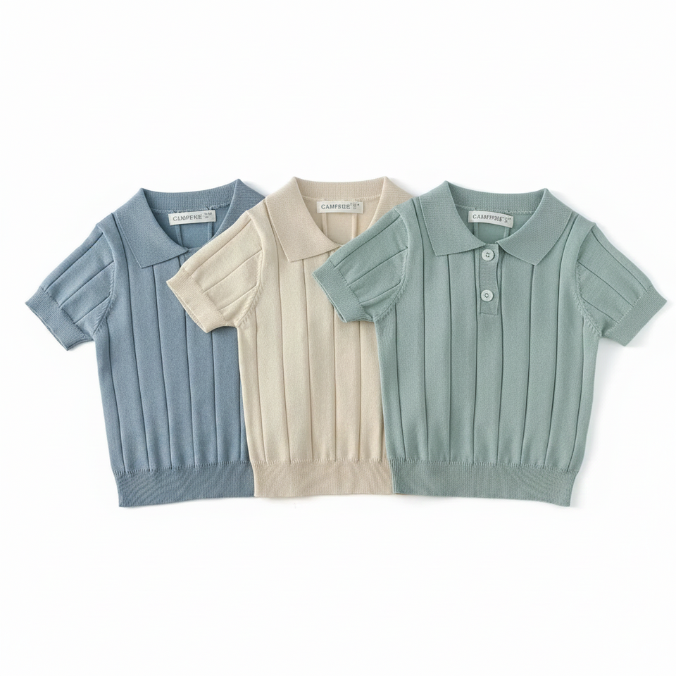 MiniLuxe – Elegant & Comfortabel – Polo Shirt met Gebreide Stof
