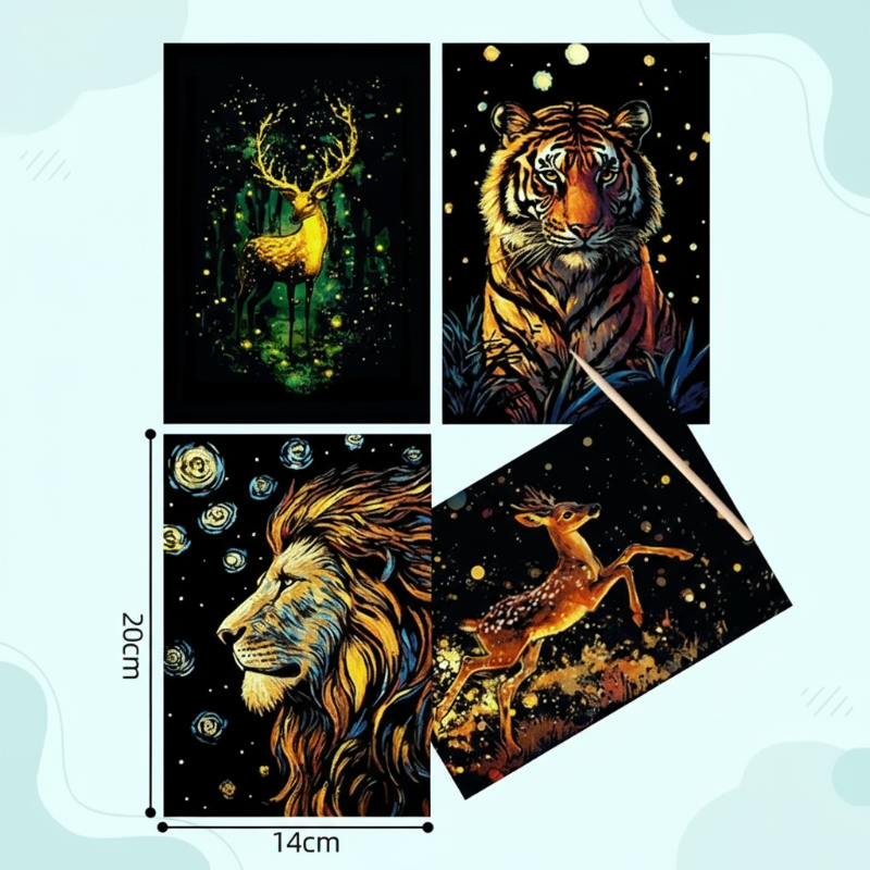 GlowArt – Glow-in-the-dark – Kraskaarten Set