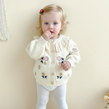 FloraKnit – Warm & Modieus – Gebreid Vestje met Bloemendetails