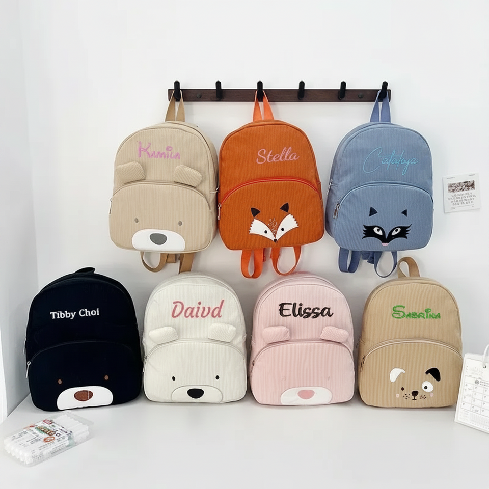 MyLittleBag – Persoonlijk & Schattig – Gepersonaliseerde Kinder Rugzak met Naam en Dierenprint