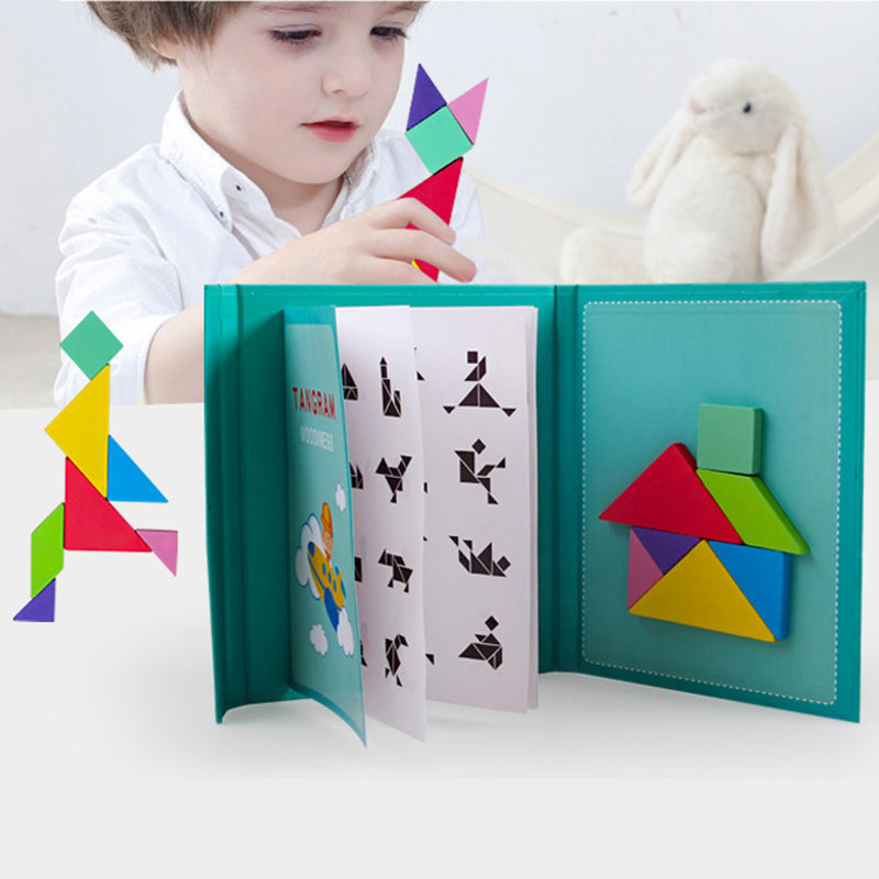 KEBO Tangram Magnético 3D. Juego Educativo, Rompecabezas Con 7 Bloques De Construccion Y 54 Retos A Conseguir Magfun KEBO Tangram Magnético 3D. Juego Educativo, Rompecabezas Con 7 Bloques De Construccion Y 54 Retos A Conseguir Magfun