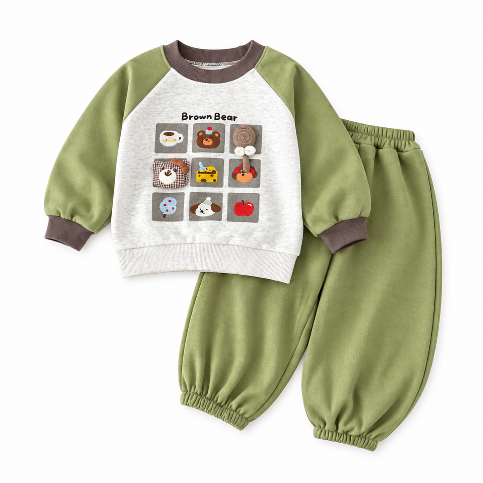 MiniBuddy – Zacht & Praktisch – Kinder Sweater Set met Lange Mouwen