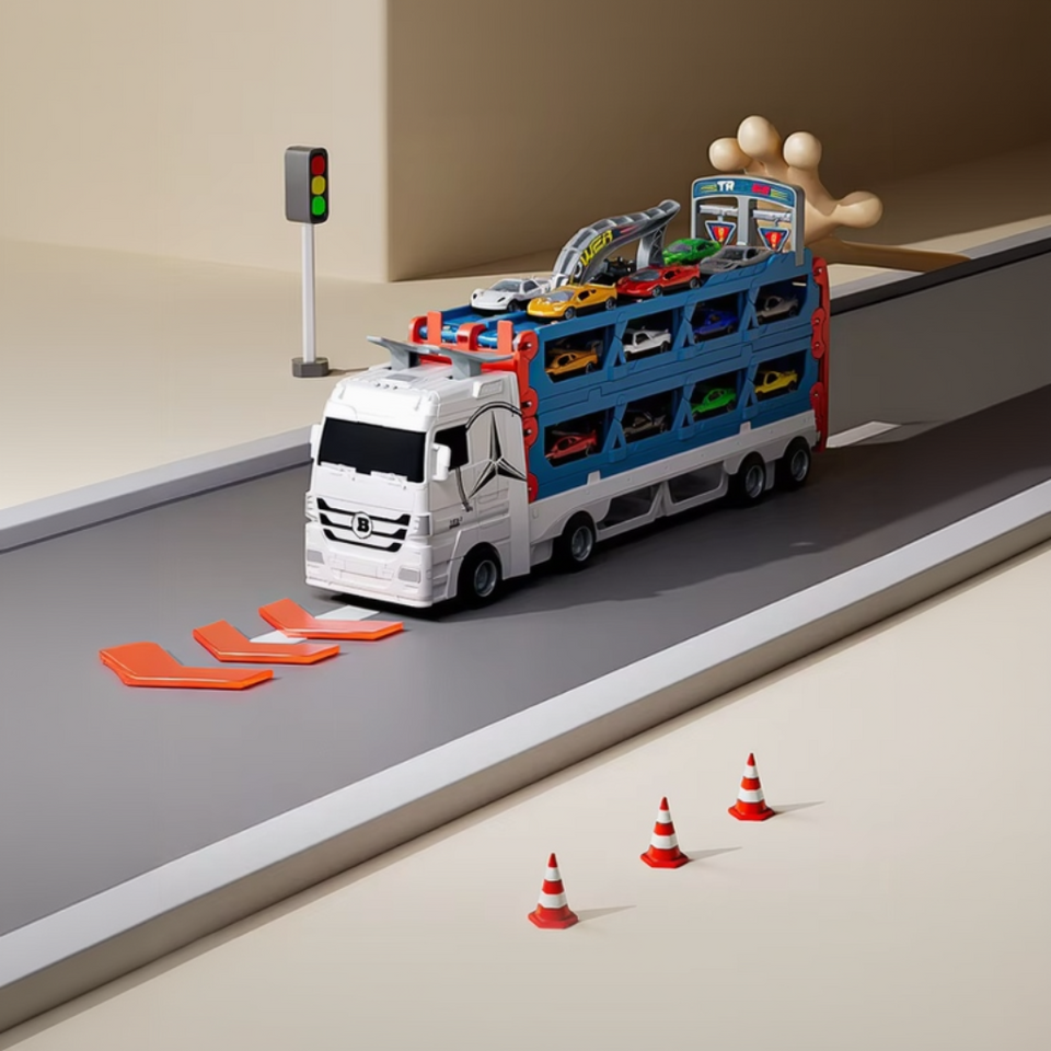 CarHauler – Speels & Avontuurlijk – Autotransporter Speelset met Raceauto’s