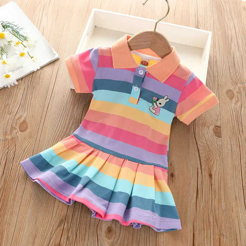 RainbowBabe – Fris & Kleurig – Kinder Polo Jurk
