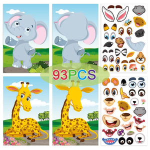 Funny Faces™ – Dierenpret & Plakplezier – Herbruikbaar Stickerboek