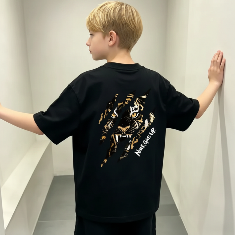 WildRoar – Fun & Casual – Kinder T-shirt met Tijgerprint