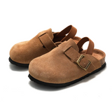 LittleWalk – Comfortabel & Trendy – Suède Clogs Sandalen
