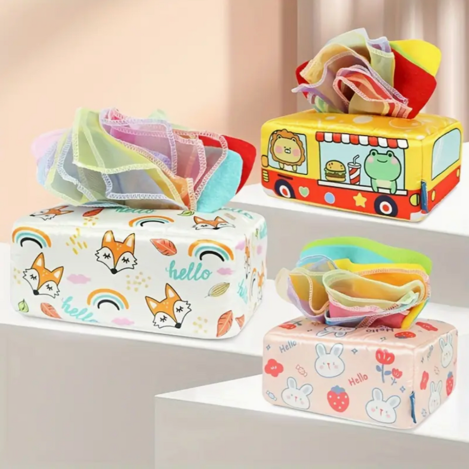 KleurenKracht – Ontwikkeling & Zintuigen – Montessori Sensorische Tissuebox