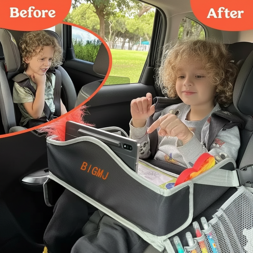 TravelBuddy – Auto & Onmisbare – Opvouwbaar reisbordje voor kinderen