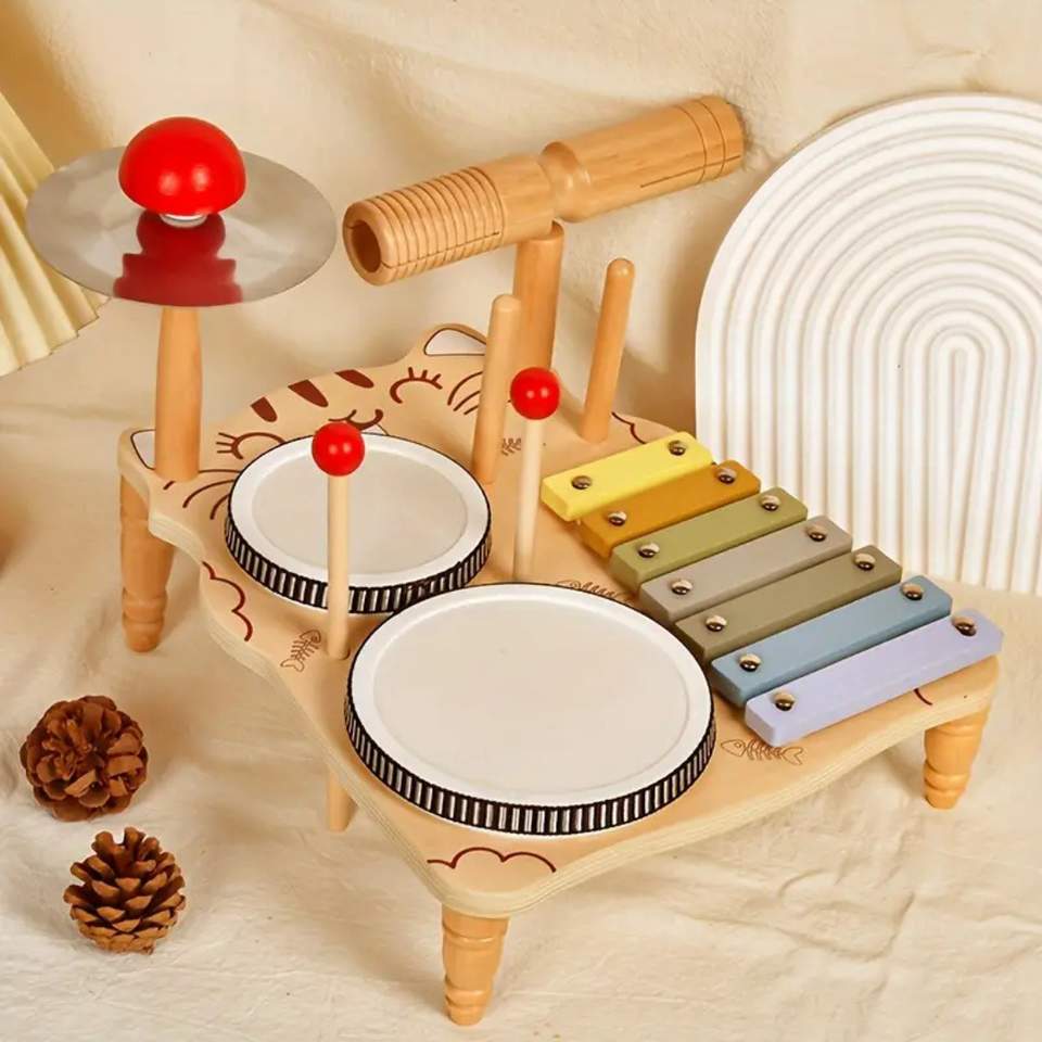 TinyBeats – Speels & Muzikaal – Houten Drumstel