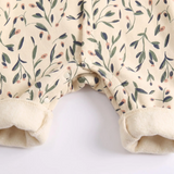 FloraCozy – Zacht & Warm – Baby Meisjes Winterromper met Bloemen