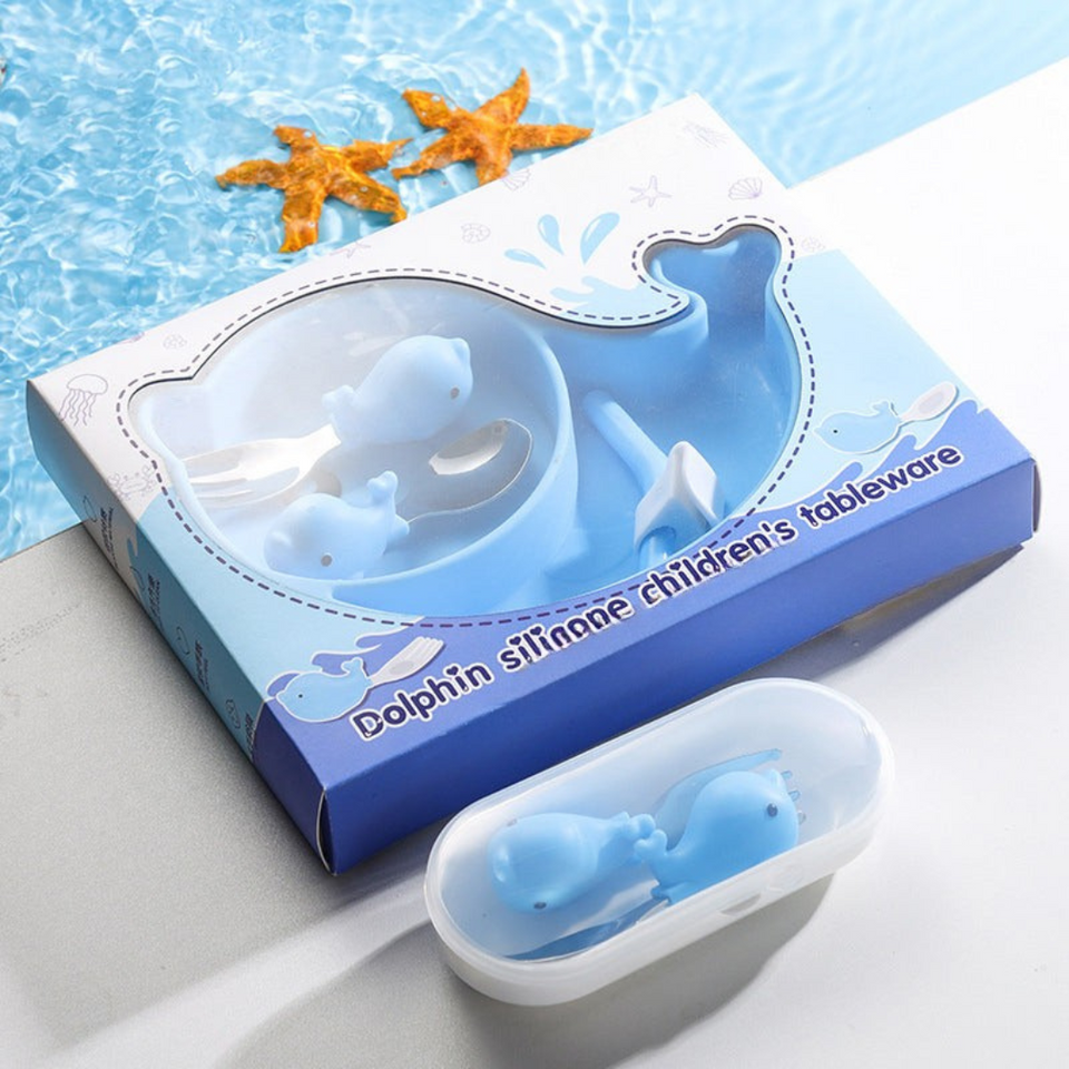 MiniMeal – Veilig & Antislip – Siliconen Peuterbord Set met Bestek