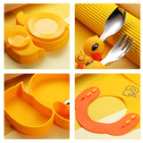 MiniMeal – Veilig & Antislip – Siliconen Peuterbord Set met Bestek