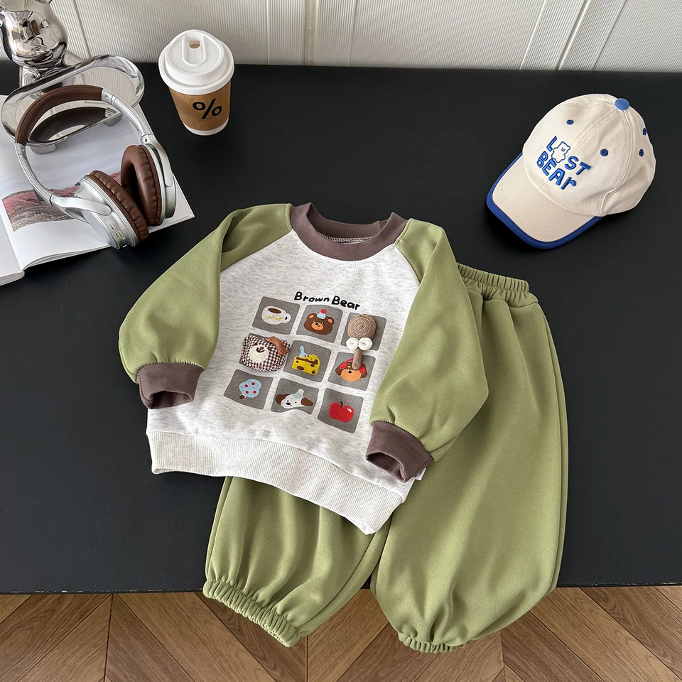 MiniBuddy – Zacht & Praktisch – Kinder Sweater Set met Lange Mouwen