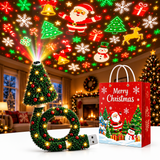 HolidayBeam – Feestelijk & Sfeervol – USB Kerstprojector met Lichtpatronen