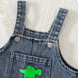 DinoDenim – Stoer & Speels – Kinder Tuinbroek met Cartoonprints