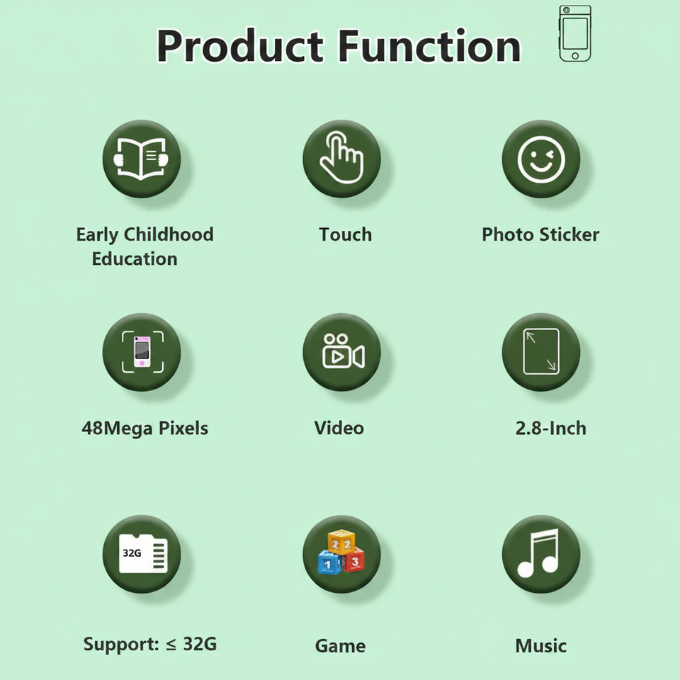 KiddoPhone – Educatief & Interactief – Kinder Smartphone met Camera en Spellen
