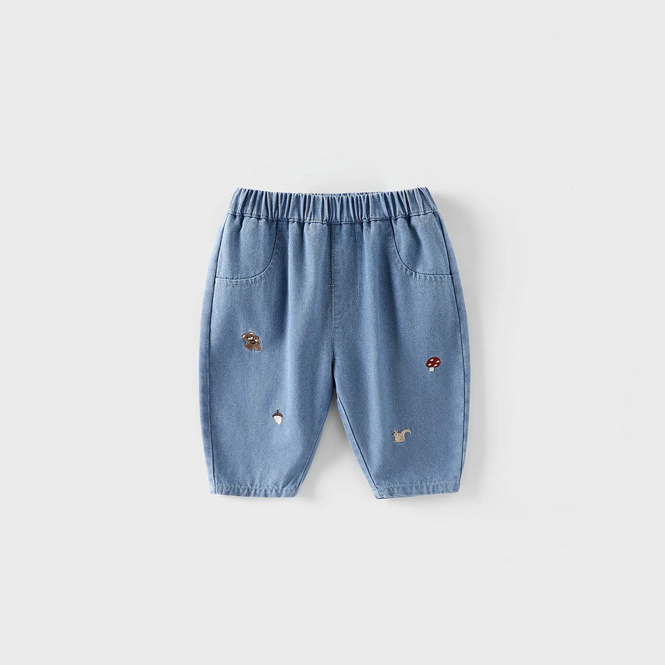 LittlePatch – Zacht & Comfortabel – Kinderbroek met Geborduurde Details