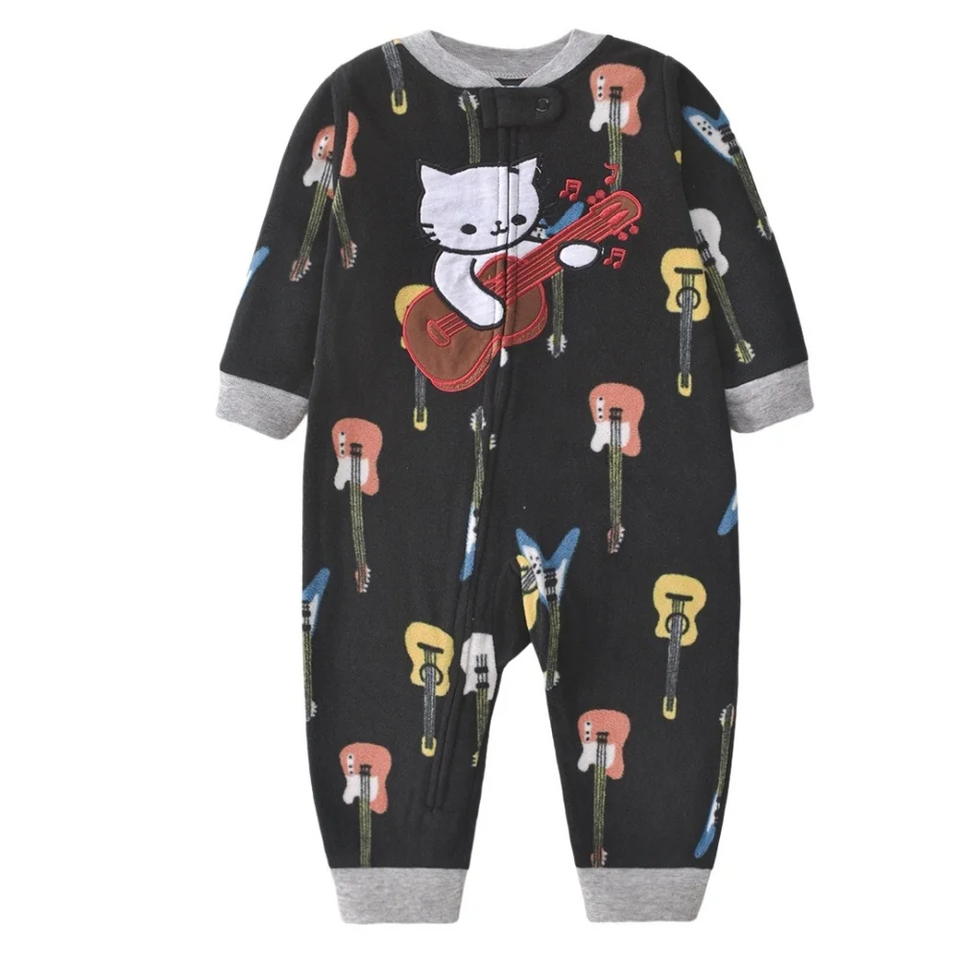 WarmBuddy – Schattig & Zacht – Baby Jumpsuit van Fleece met Cartoonprint