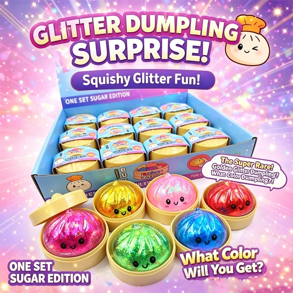 FunSquish – Kleurrijk & Glitterpret – Glitter Squishy Dumplings