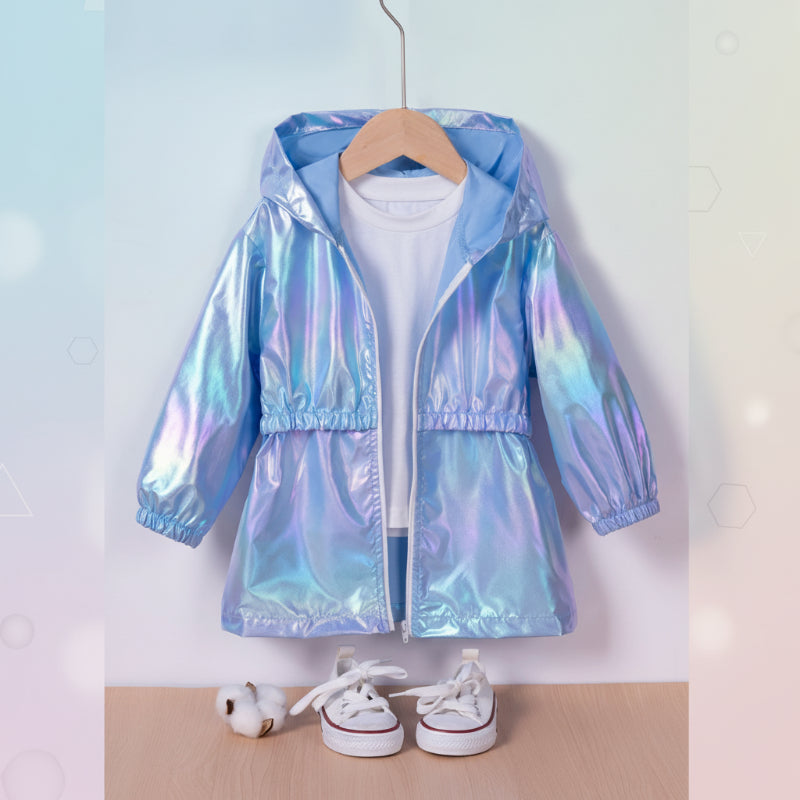 LumiBreeze – Glanzend & Licht – Kinder Regenjas met capuchon