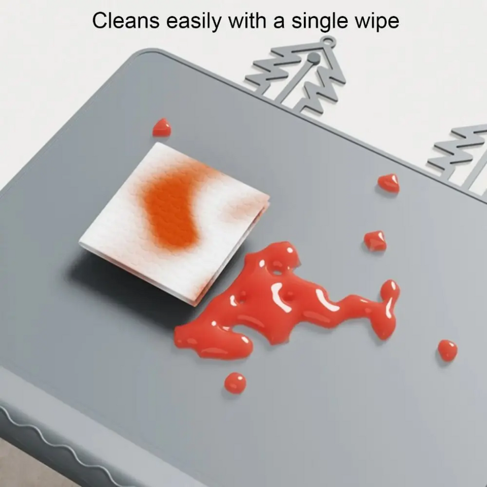 BabySafe – Praktisch & Hygiënisch – Siliconen Placemat met Opstaande Rand