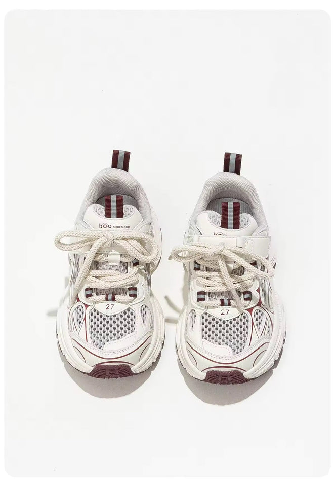 Mini Fashion – Ademend & Lichtgewicht – Bordeaux Kindersneaker