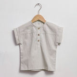 LittleClassic – Elegant & Comfortabel – Jongens Linnen Shirt met Knoopdetail