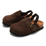 LittleWalk – Comfortabel & Trendy – Suède Clogs Sandalen