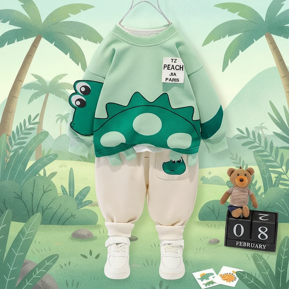 Mini Fashion™ - Warm & Zacht – Tweedelige Kinder Kleding Set